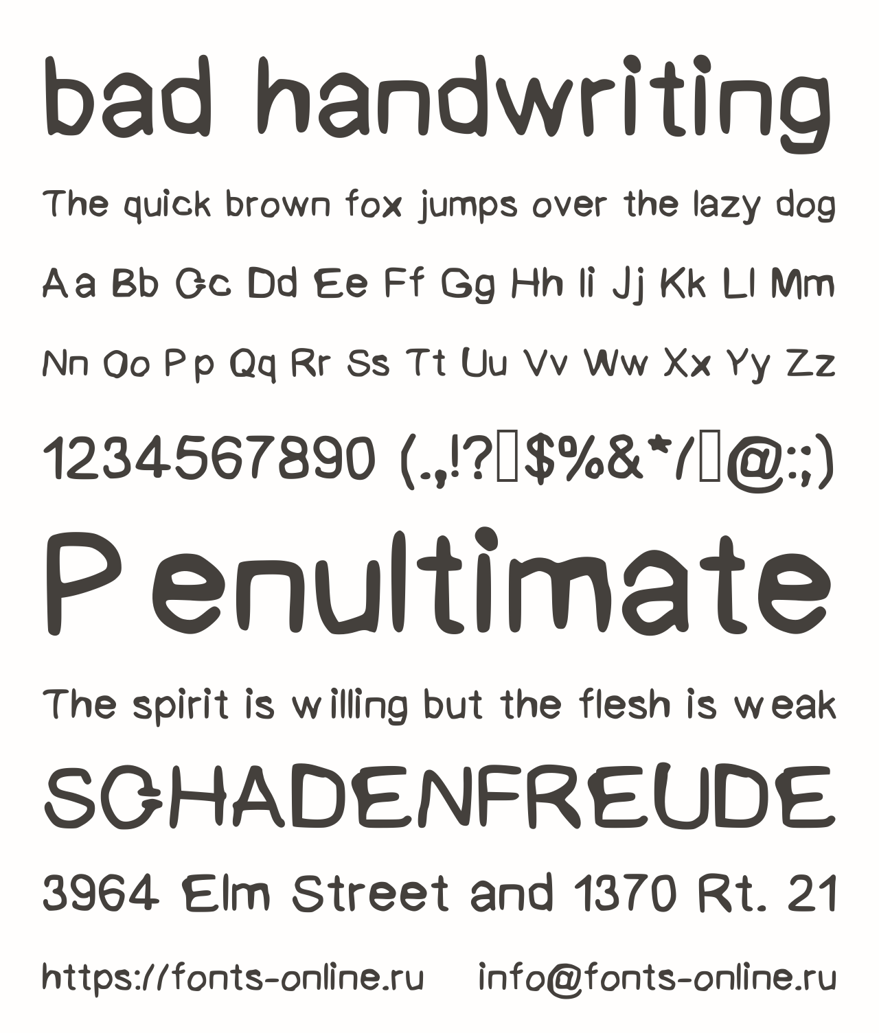 bad handwriting Free Font Download